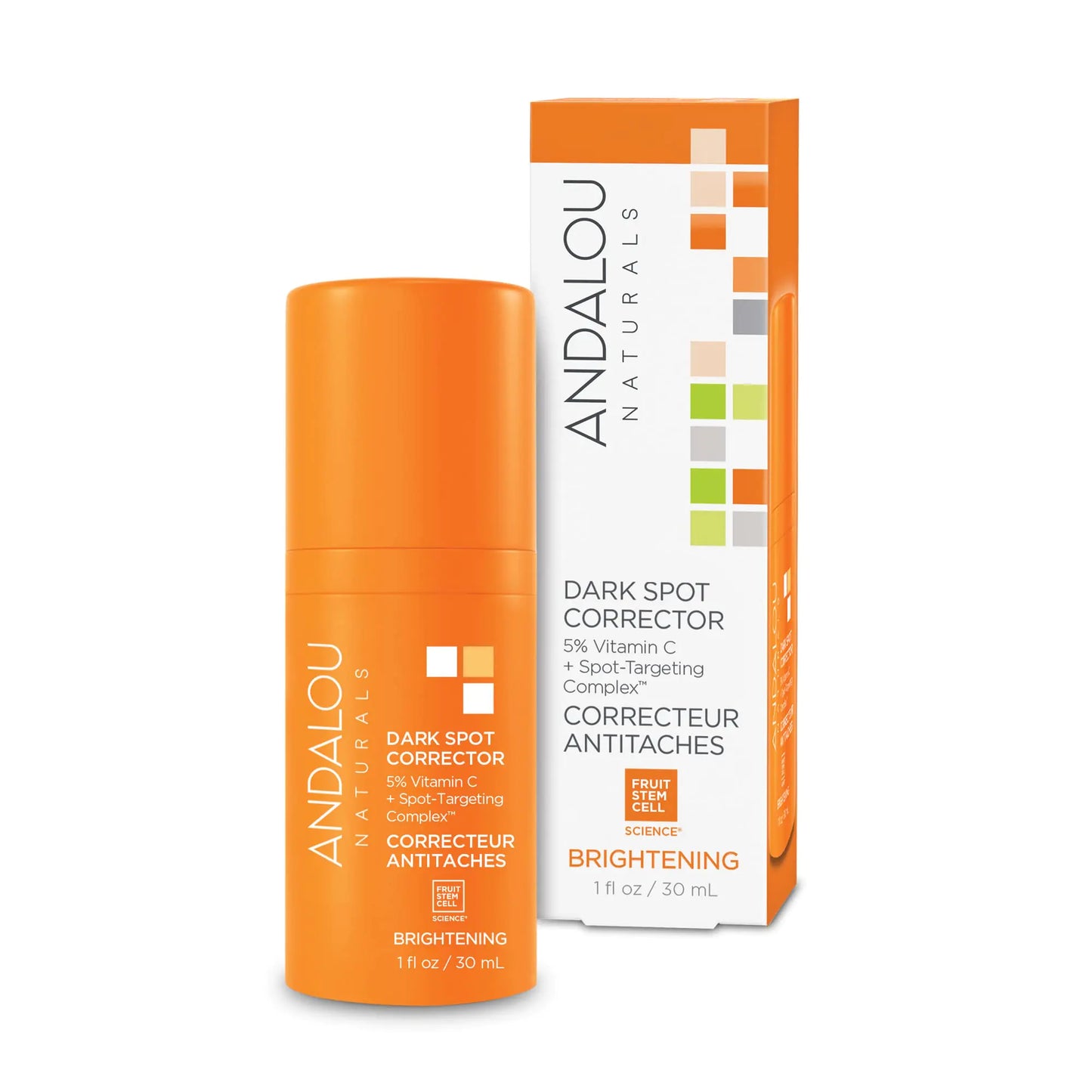 Andalou Naturals Dark Spot Corrector Brightening Face Serum with Vitamin C Hyperpigmentation Treatment to Even Skin Tone & May Help Reduce Appearance of Acne Scars Age Spots & UV Damage 1 Oz