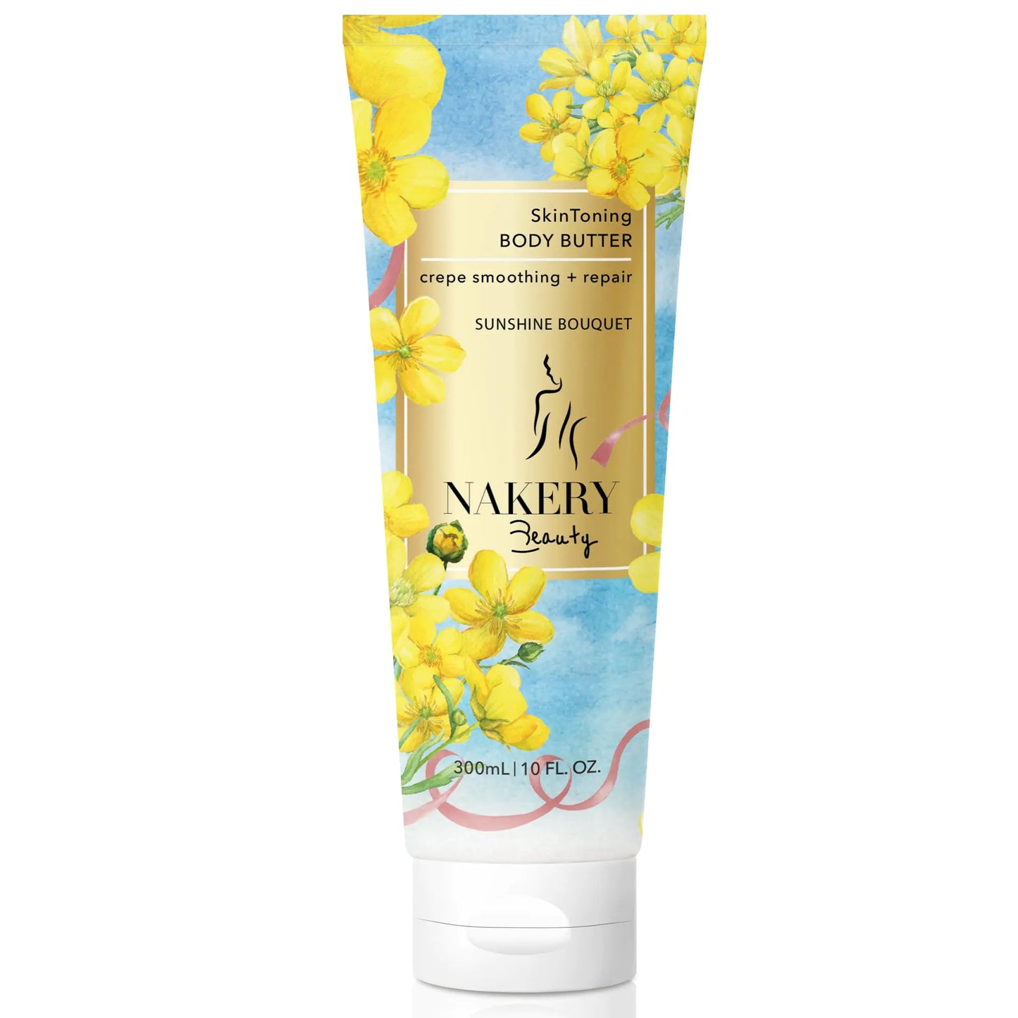 Nakery Body Butter Anti Aging Moisturizer - Body Cream Skin Tightening Cream & Neck Firming Cream Moisturizing Cream & Neck Tightening Cream for Body & Face Cream for Dry Skin 300m (Sunshine Bouquet)