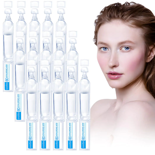 30Pcs 3% Hyaluronic Acid Serum Moisturizing Vial Hyaluronic Acid Serum for FaceHydrating Serum Single-Use Vials Hydrating Serum (2 Box)
