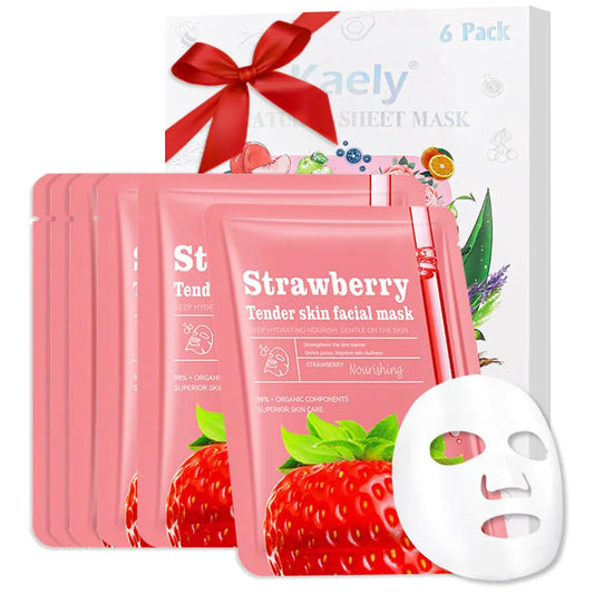 CAKAILA Face Sheet Mask SkincareHydrating Spa Face Mask For Sensitive SkinMoisturizeNourish for All Skin TypesNatural Skin Care Spa Face Mask for Women Men GirlsPack of 6