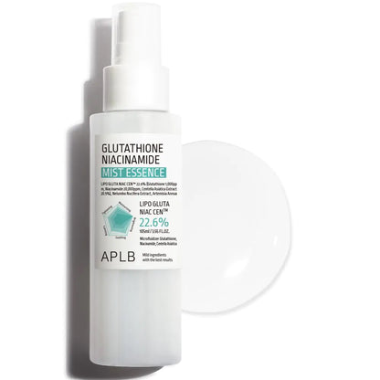 APLB Glutathione Niacinamide Mist Essence | LIPO GLUTA NIAC CEN™ 22.6% 3.55 FL.OZ/Korean Skincare Replenishing moisture Revitalize for gentle and improve skin texture through Niacinamide